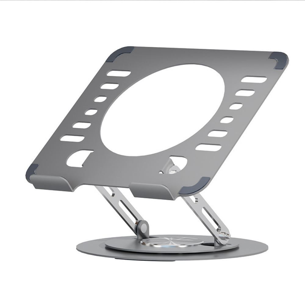 Laptop Stand Bamboo - デスクトップラップトップスタンドアルミ回転ホルダー人間工学に基づいた調節可能なブラケットノートブックコンピュータオフィスワークステーション用