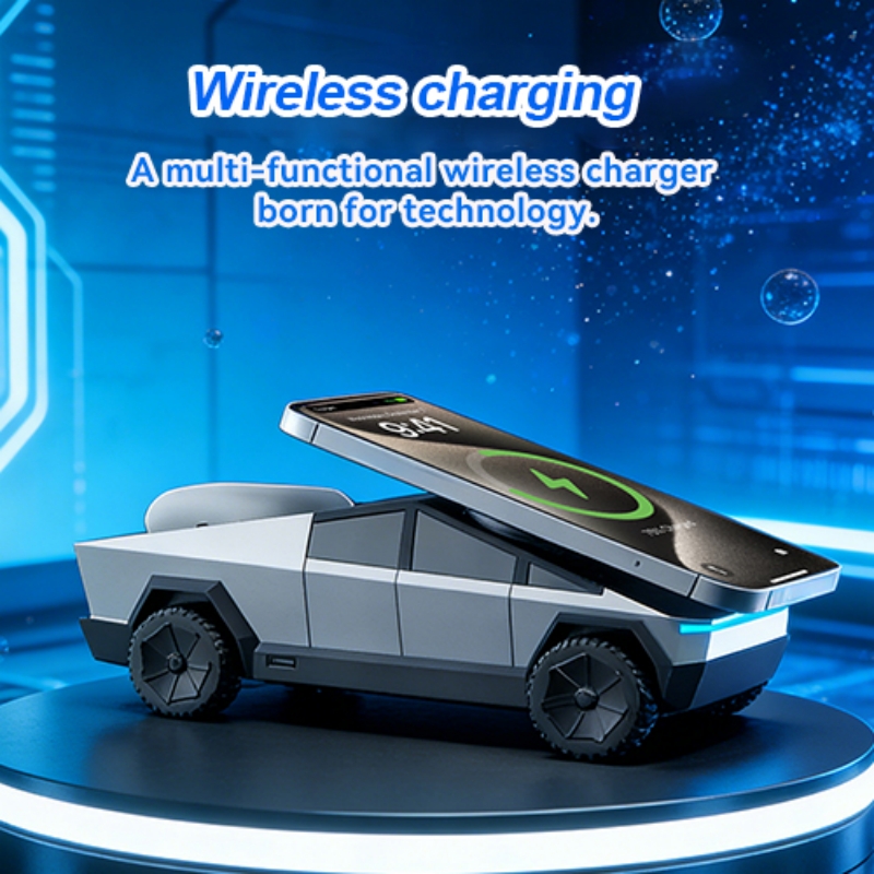 Wireless Charger 3 In 1 - デスクトップスタンド 3-in-1 サイバードック ワイヤレス充電ステーション スマートフォン、イヤホン用
