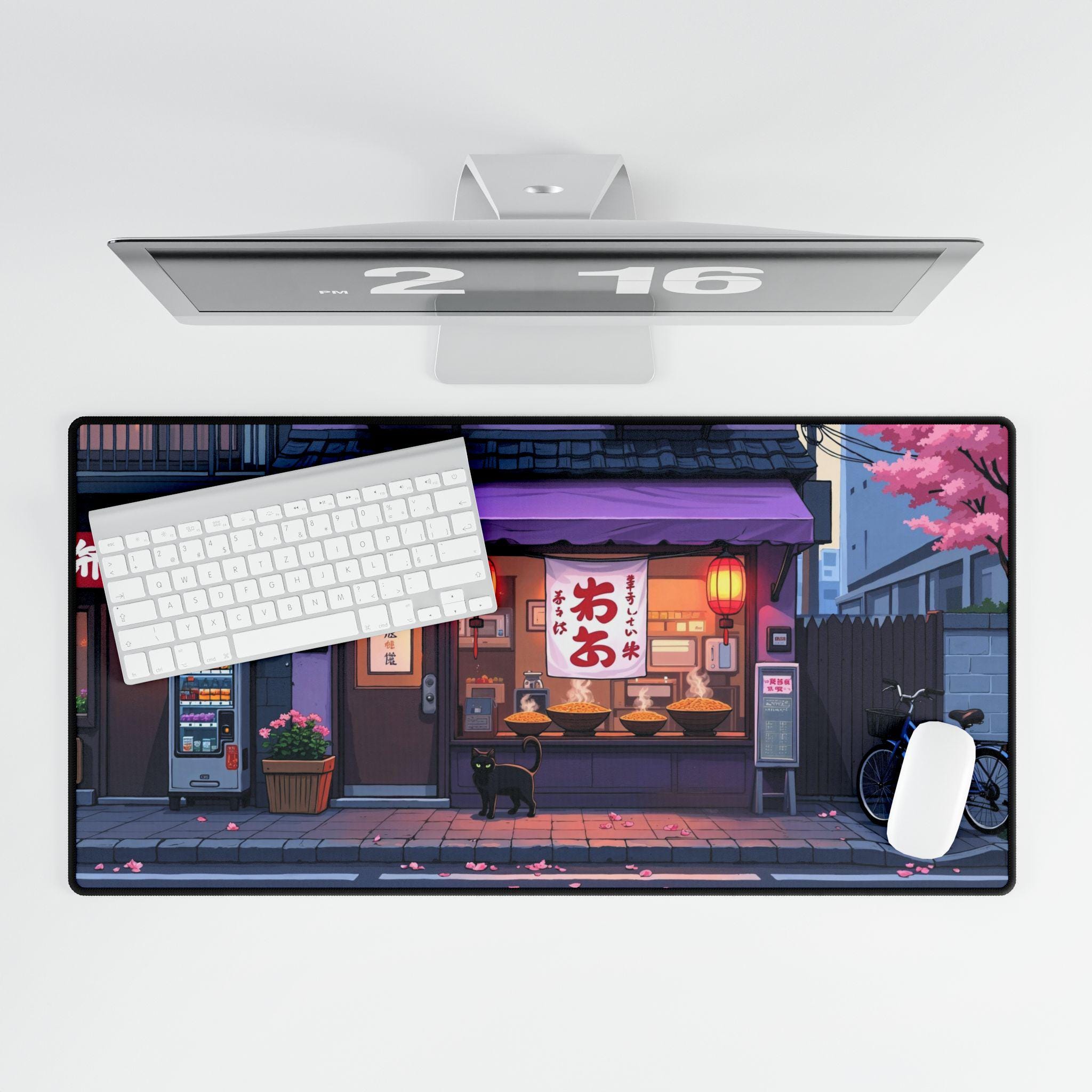 Japanese Tech Accessories - 日本のラーメンショップマウスパッド、ゲーマー向けデスクアクセサリー、滑り止め防水デスクマット、テックやアニメ愛好家へのギフトに最適
