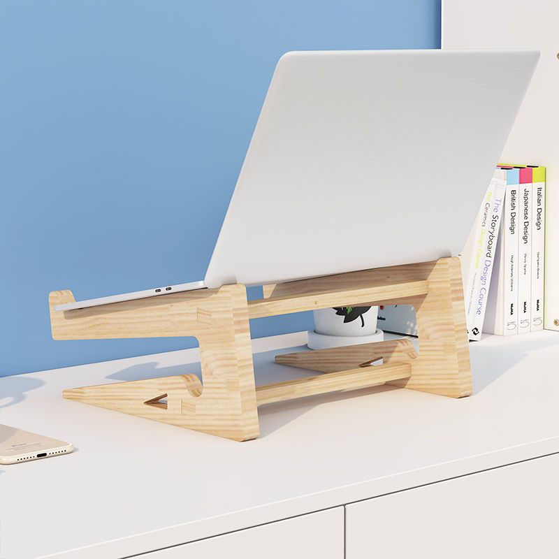 Laptop Stand Bamboo - ノートブックスタンド,木製棚サポート,竹垂直,11〜17インチPC用