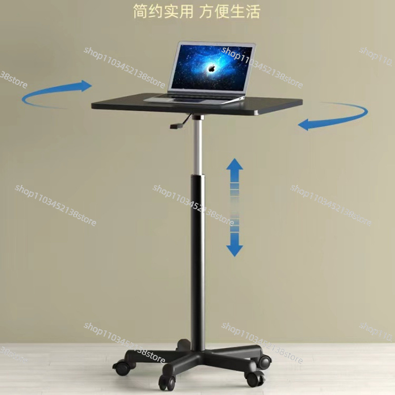 プーリーモバイル小型テーブルスタンディングテーブルリフティン - Laptop Stand Bamboo のレビューと価格