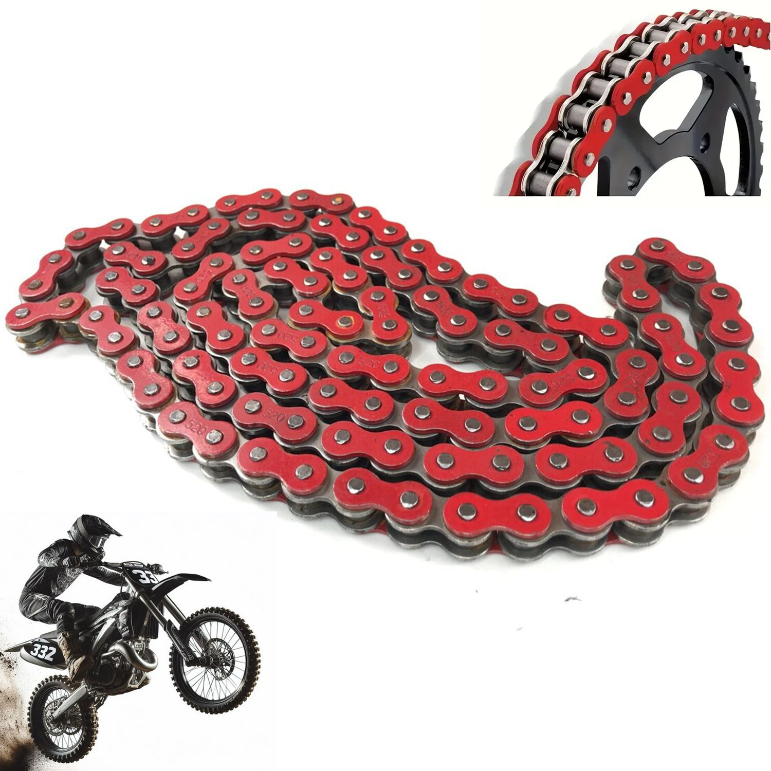 オートバイチェーン 520 120リンク ヘビーローラーチェ - Moto Tech Accessories & Workshop のレビューと価格
