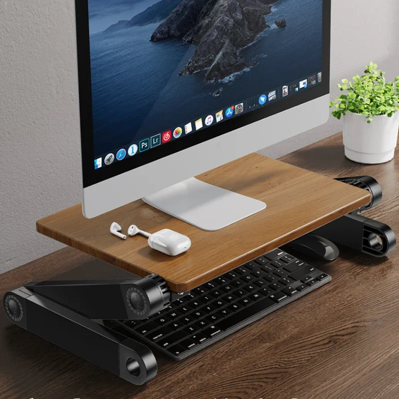無垢材ラップトップ高さスタンド調節可能なコンピュータブラケッ - Laptop Stand Bamboo のレビューと価格