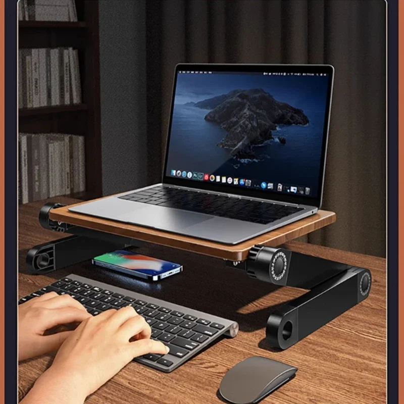 無垢材ラップトップ高さスタンド調節可能なコンピュータブラケッ - Laptop Stand Bamboo のレビューと価格