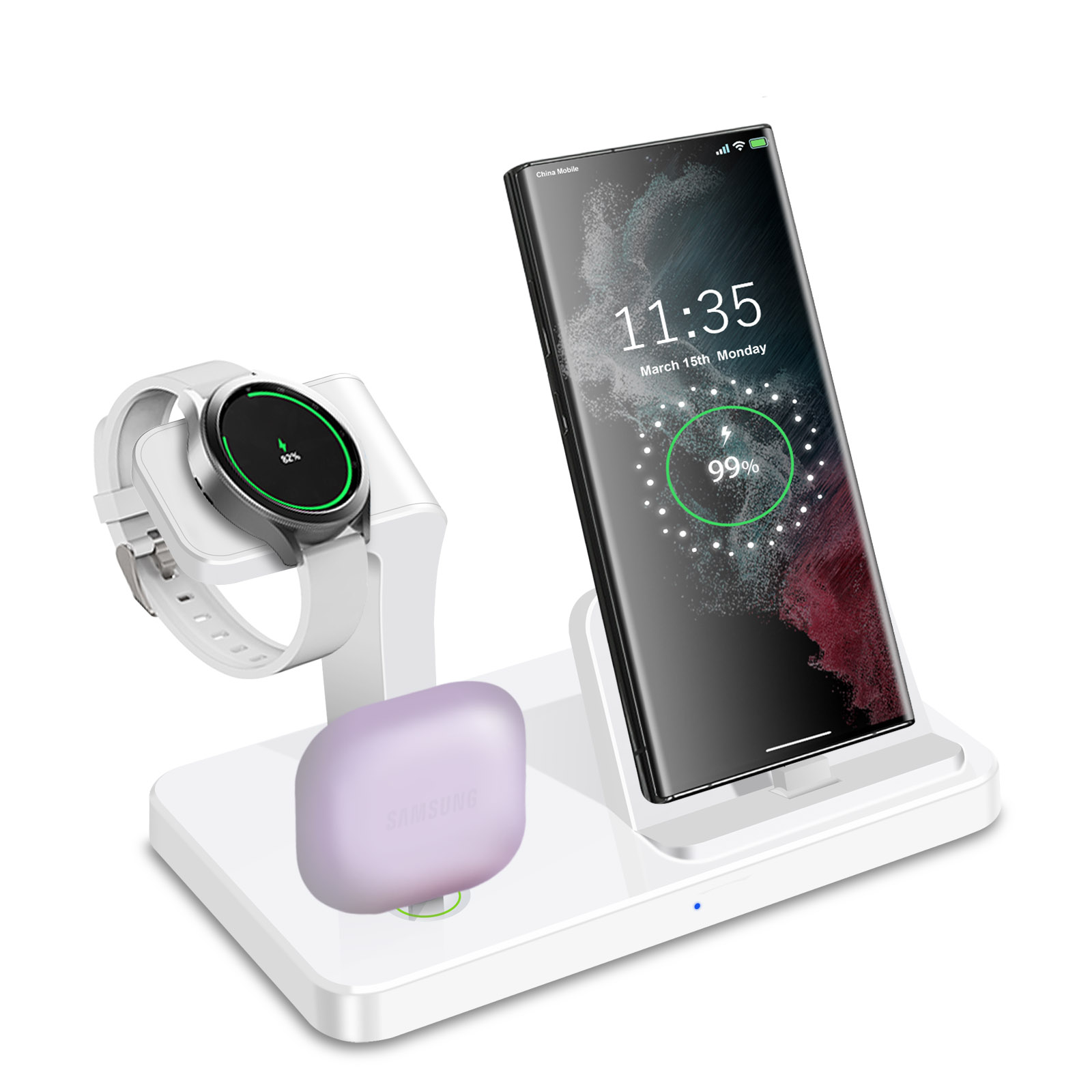 デスク用3-in-1 Type Cポートワイヤレス充電ドック - Wireless Charger 3 In 1 のレビューと価格