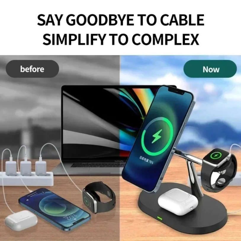 3 in 1 Opansten マグネット式ワイヤレス充電ス - Wireless Charger 3 In 1 のレビューと価格