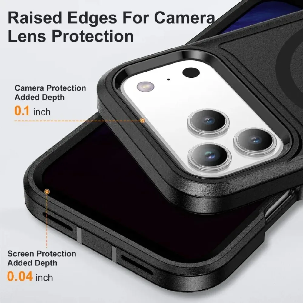 3in1ヘビーミリタリーオッターアーマーボックス耐衝撃電話ケ - Wireless Charger 3 In 1 のレビューと価格