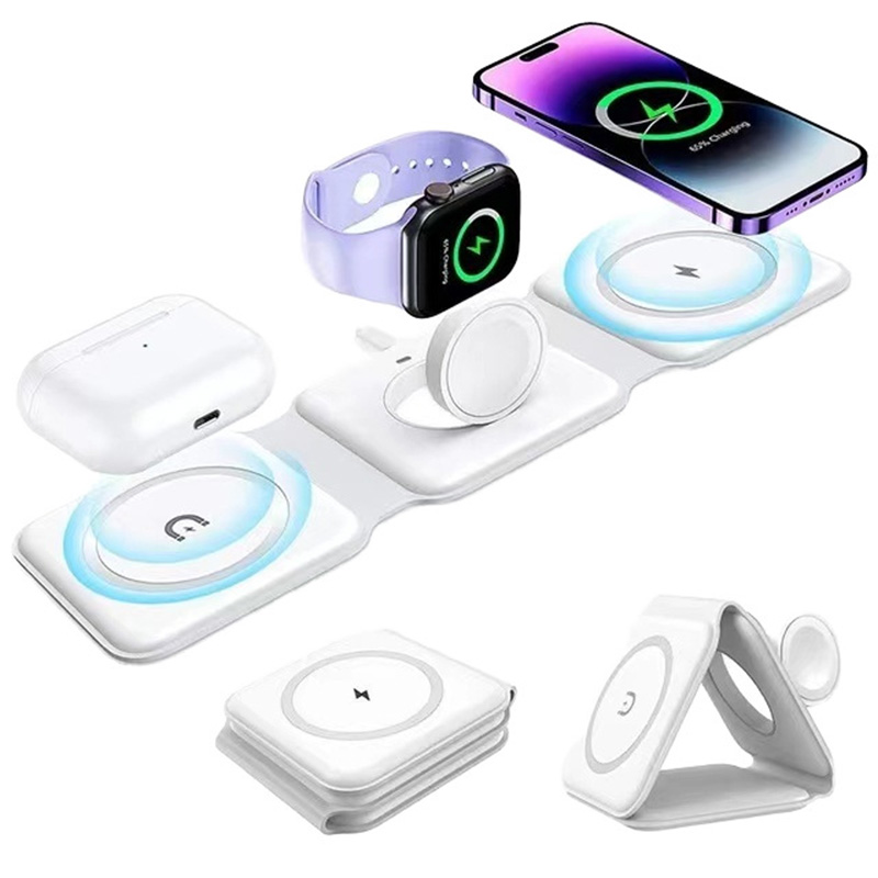 3-in-1 磁気折りたたみ式ワイヤレス充電器、15W急速充 - Wireless Charger 3 In 1 のレビューと価格