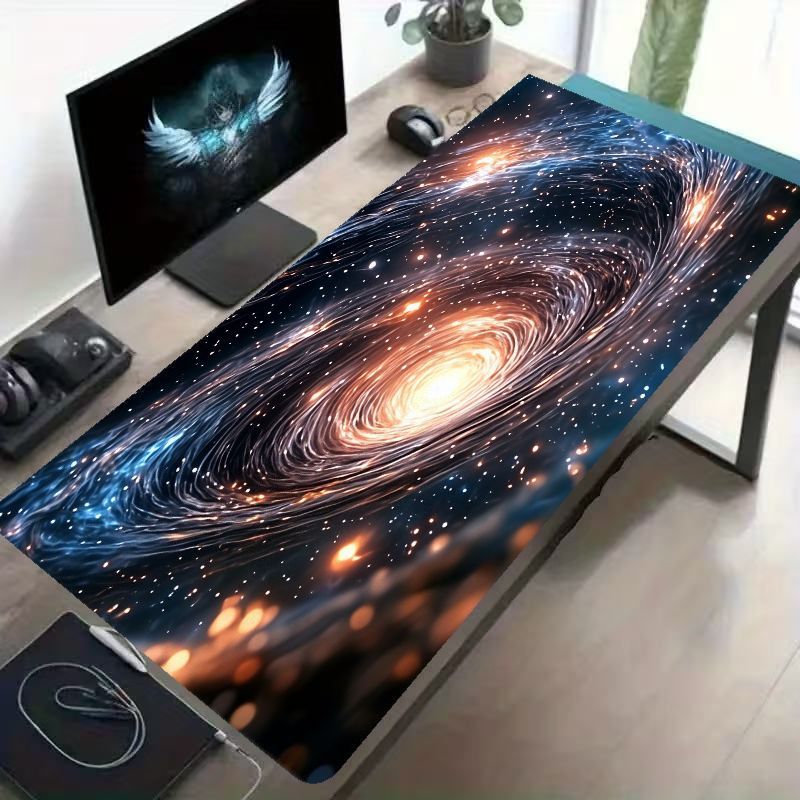 宇宙銀河アイアンアートマウスパッド星空ゲーミングデスクマット - We Tech Galaxy Accessories のレビューと価格