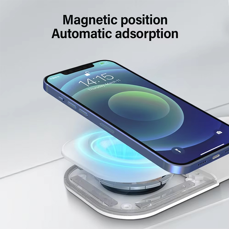 ユニバーサルQi2磁気折りたたみ式充電ステーション、iPho - Wireless Charger 3 In 1 のレビューと価格