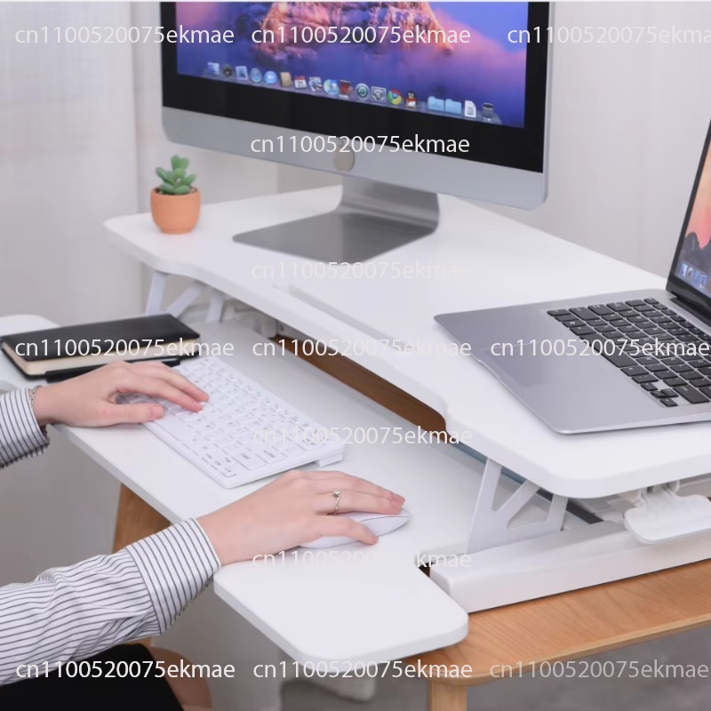 最高品質のオフィス折りたたみ式高さ調節可能なスタンディングデ - Laptop Stand Bamboo のレビューと価格