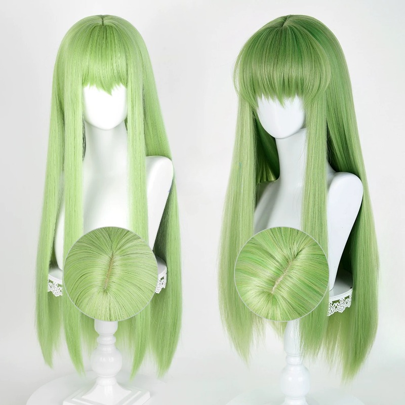 アニメ CC コスプレグリーンウィッグロングヘア合成ウィッグ - Tech Accessories For Women のレビューと価格