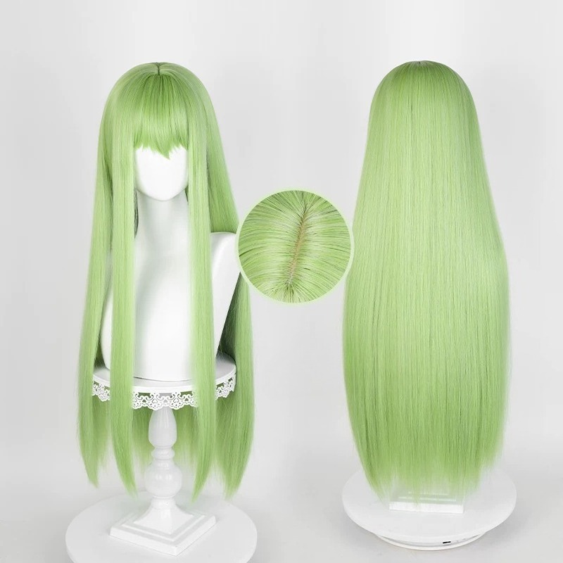 アニメ CC コスプレグリーンウィッグロングヘア合成ウィッグ - Tech Accessories For Women のレビューと価格