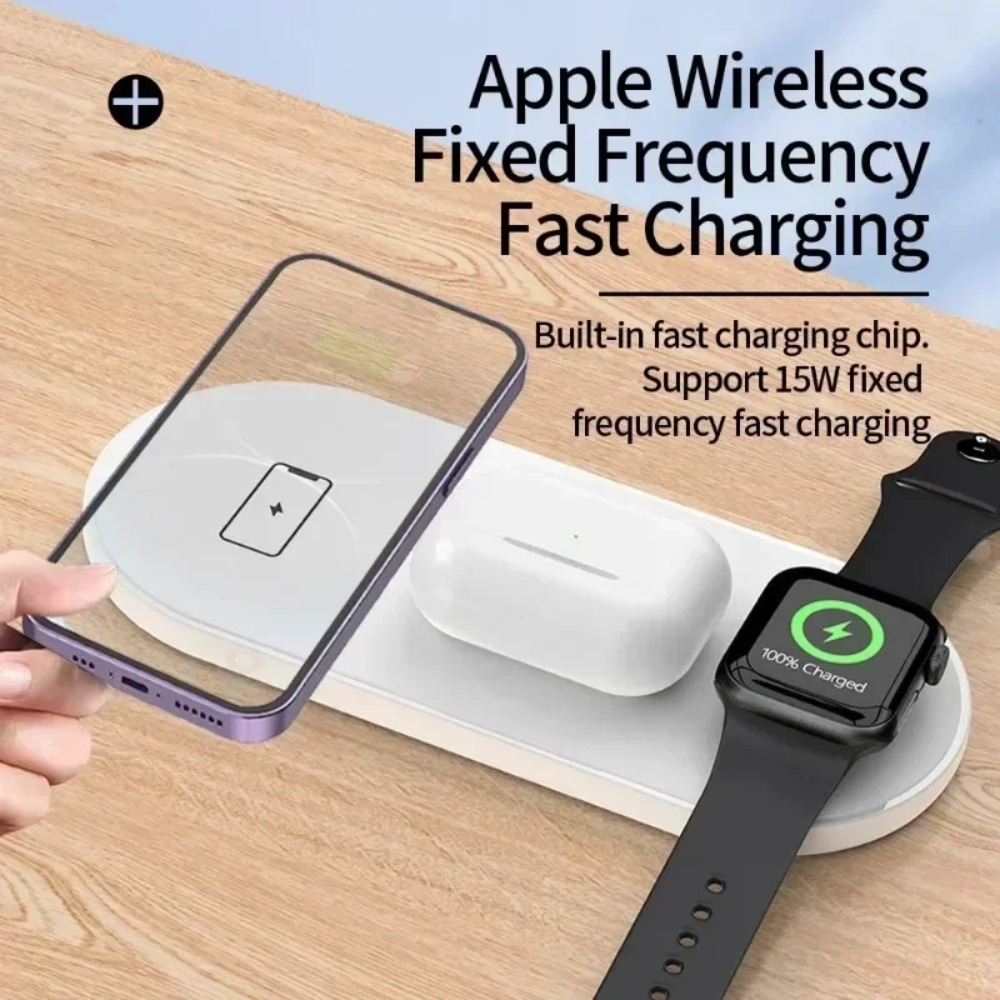 3-in-1 ワイヤレス充電パッド 急速充電ドックステーショ - Wireless Charger 3 In 1 のレビューと価格