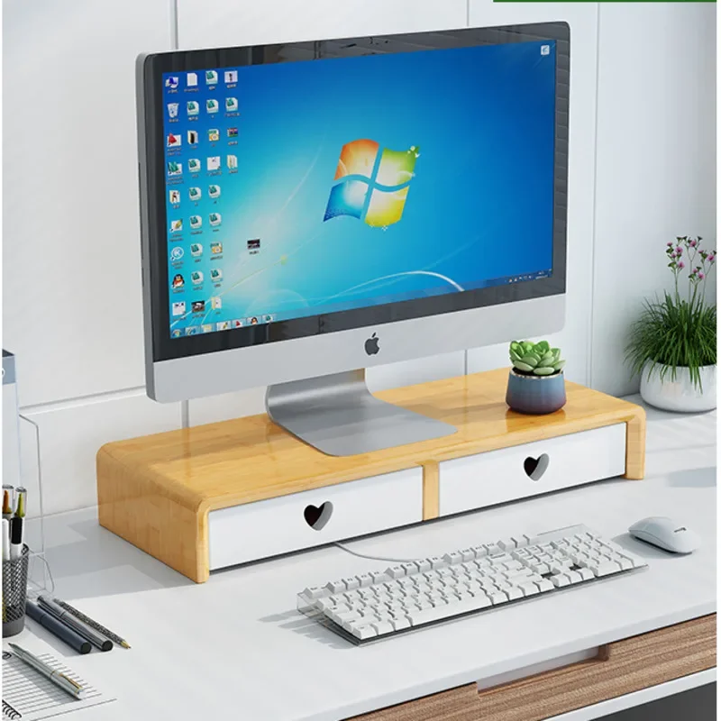 天然竹デスクスタンド北欧シンプルなラップトップスタンド多層パ - Laptop Stand Bamboo のレビューと価格