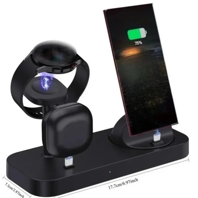 3 in 1 ワイヤレス充電器 デュアルコイル急速充電スタン - Wireless Charger 3 In 1 のレビューと価格