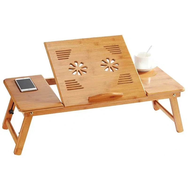 調節可能な竹製ラップトップデスク/スタンド（ファン付き） – - Laptop Stand Bamboo のレビューと価格