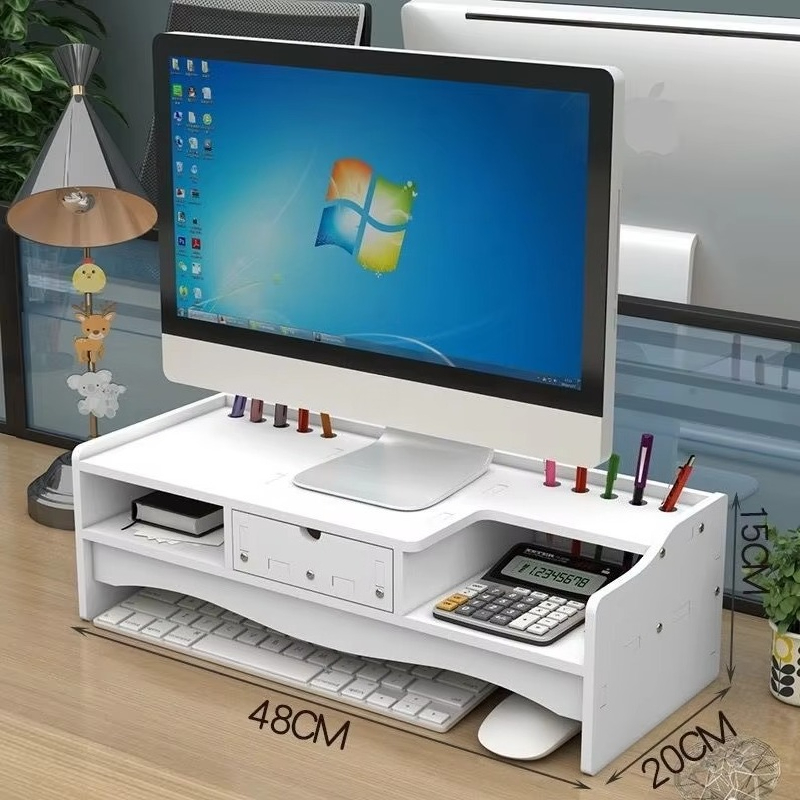 省スペース2段竹製ラップトップスタンドモニタースタンドライザ - Laptop Stand Bamboo のレビューと価格