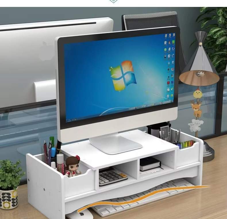 省スペース2段竹製ラップトップスタンドモニタースタンドライザ - Laptop Stand Bamboo のレビューと価格
